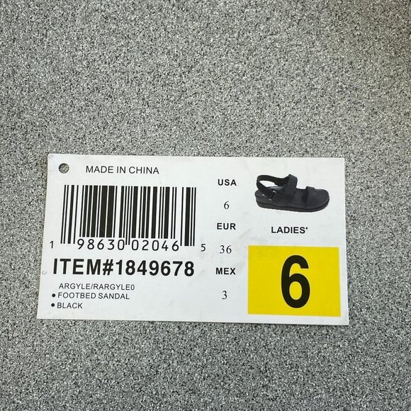 NWOT Dolce Vita Argyle Black Platform Sandals Women's Size 6 - Picture 4 of 7